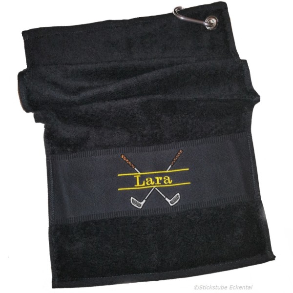 Golfhandtuch mit Name besticken lassen